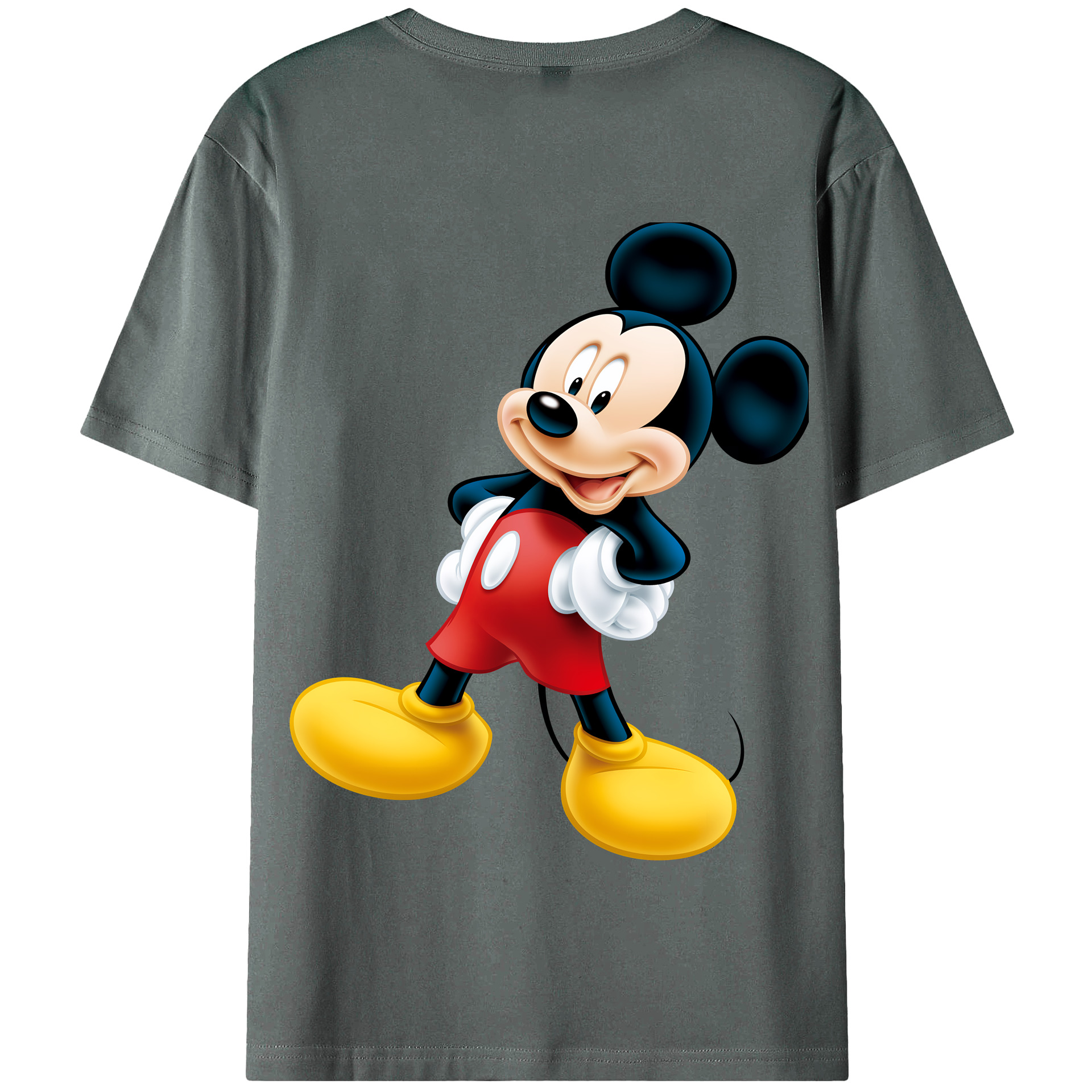 （画像用） ミッキーマウス Mickey Mouse 綿100％半袖Tシャツ（背面プリント）